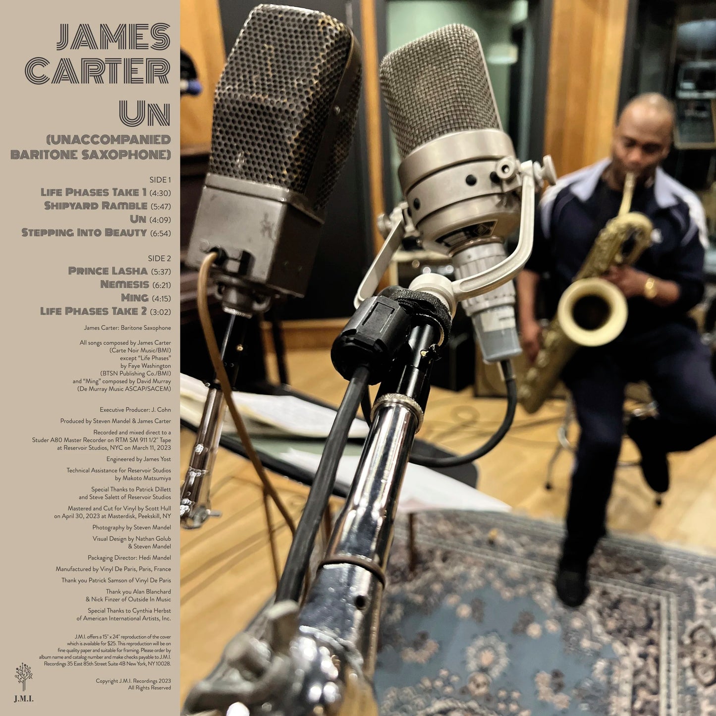 James Carter  - UN (Unaccompanied Baritone Saxophone) (12" vinyl LP)